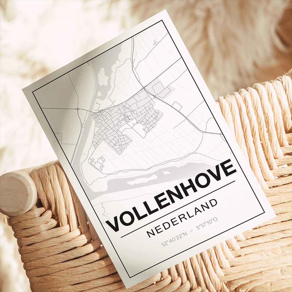 Alternative view of Poster Vollenhove - Overijssel - Plattegrond