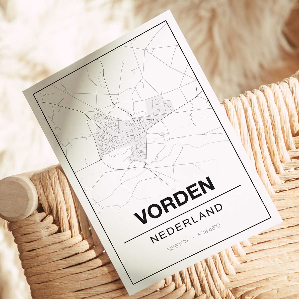 Alternative view of Poster Vorden - Gelderland - Plattegrond