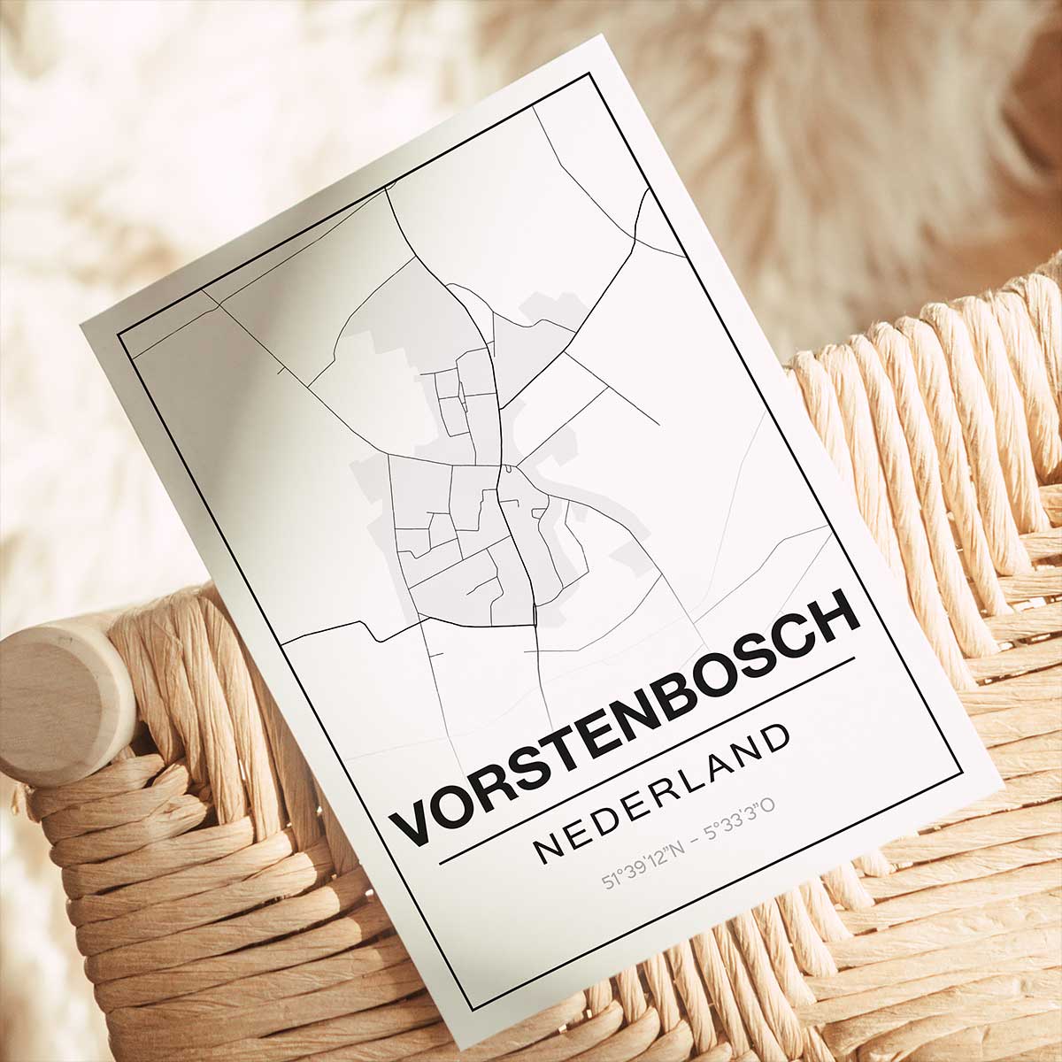 Alternative view of Poster Vorstenbosch - Noord-Brabant - Plattegrond
