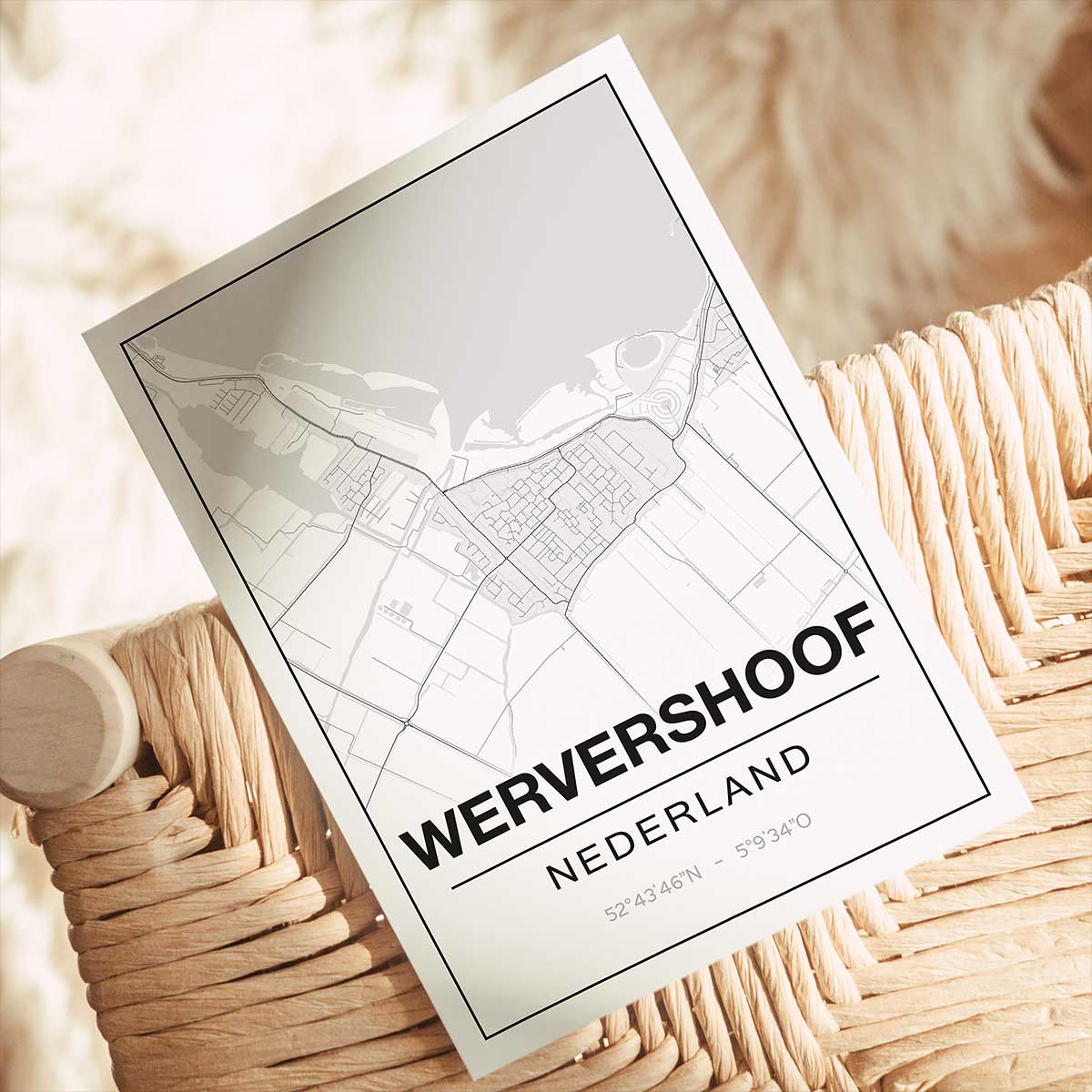 Alternative view of Poster Wervershoof - Noord-Holland - Plattegrond