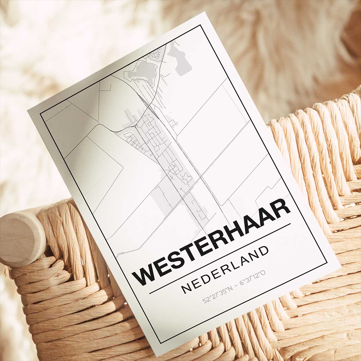 Alternative view of Poster Westerhaar - Overijssel - Plattegrond