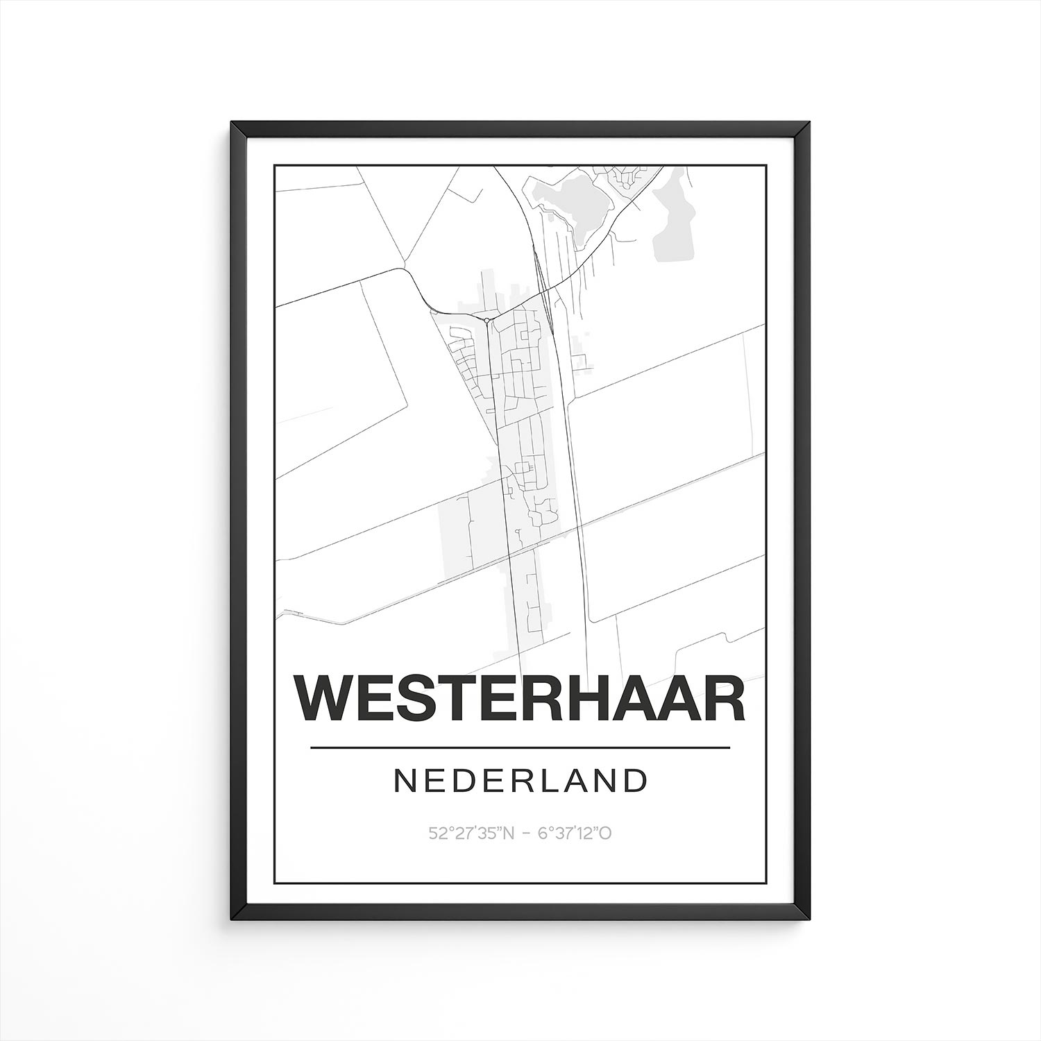 Poster Westerhaar - Overijssel - Plattegrond