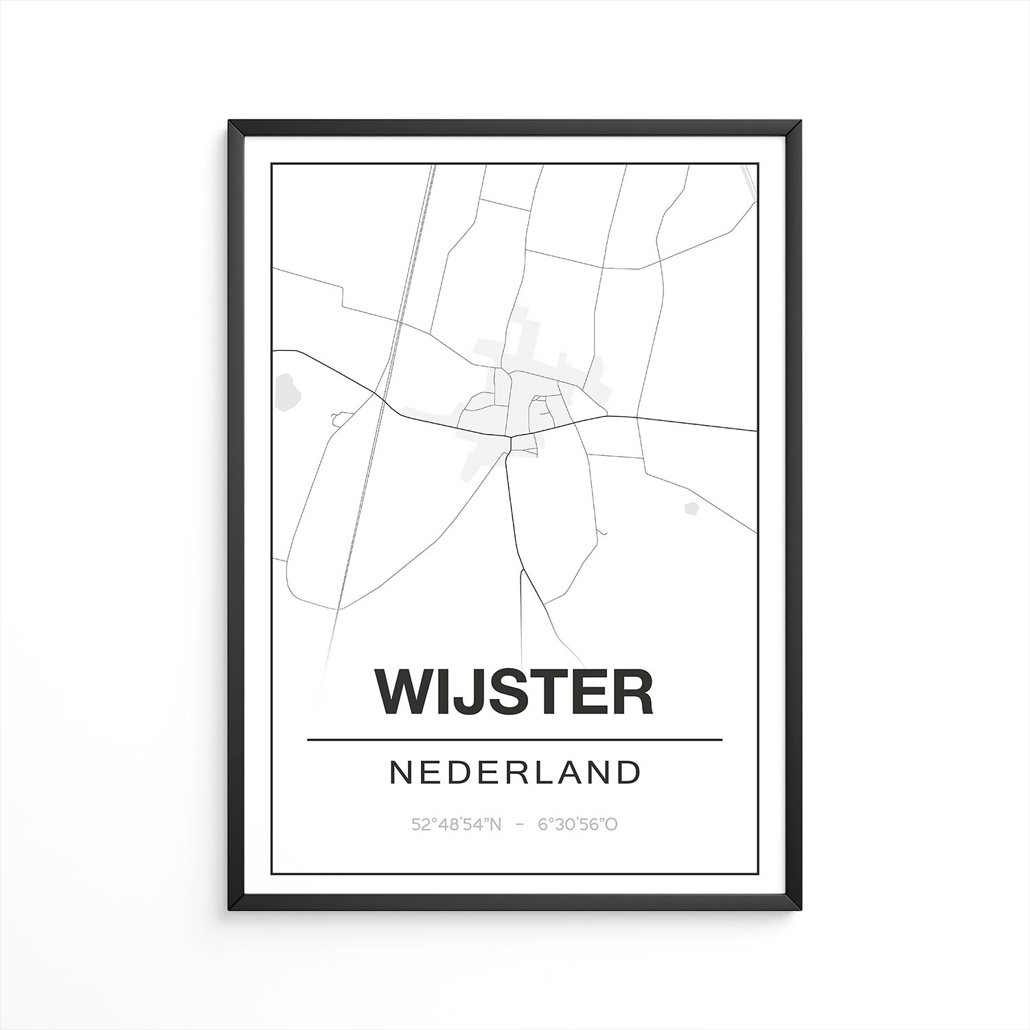 Poster Wijster - Drenthe - Plattegrond