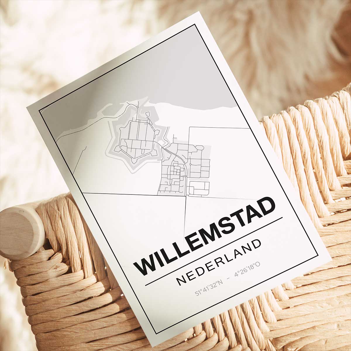Alternative view of Poster Willemstad - Noord-Brabant - Plattegrond