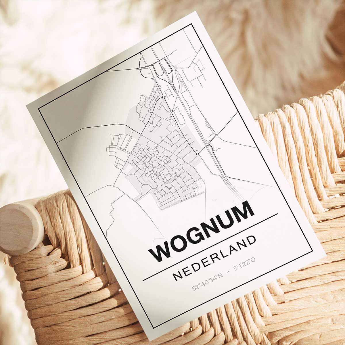 Poster Wognum - Noord-Holland - Plattegrond - Afbeelding 2