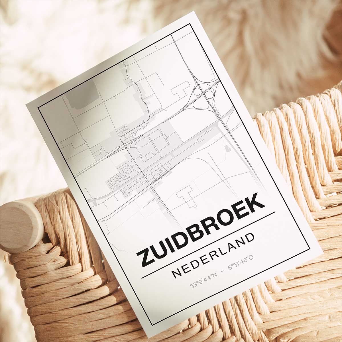 Alternative view of Poster Zuidbroek - Groningen - Plattegrond