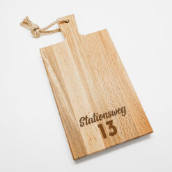 Serveerplank - Beuken 31x16cm - Straat/huisnummer