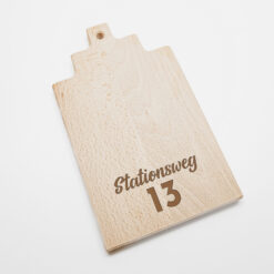 Serveerplank - Beuken 26x15cm - Straat/huisnummer